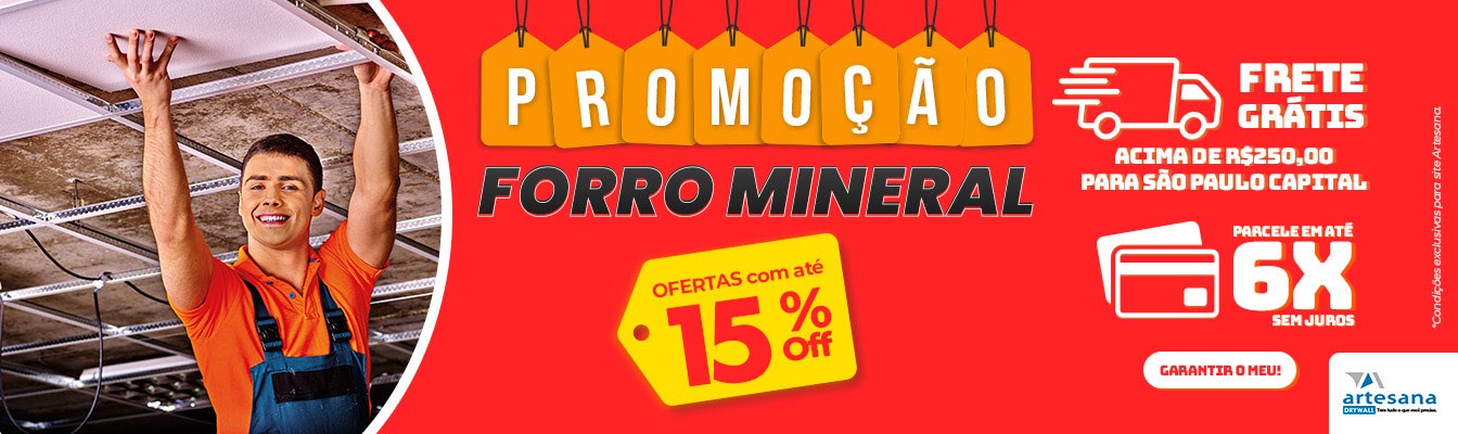Forro mineral Armstrong promocão