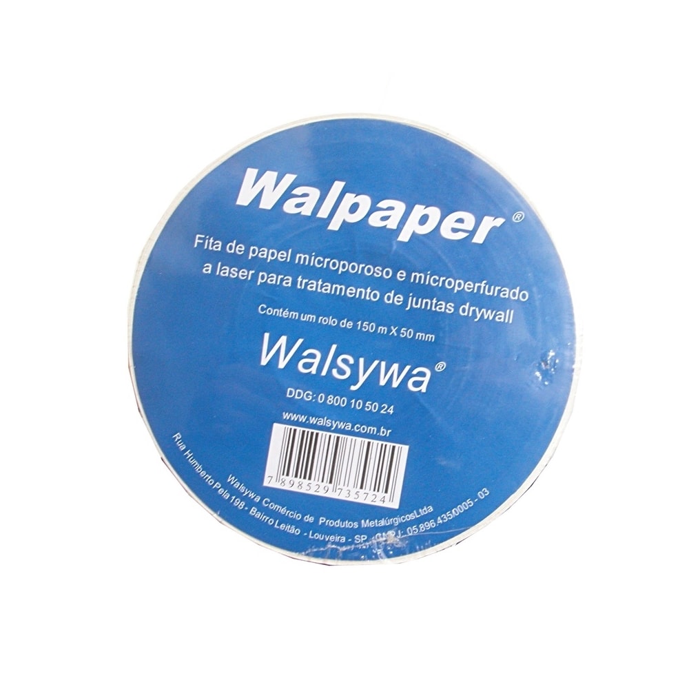 Fita de Papel para Drywall 50mm x 150m Walsywa