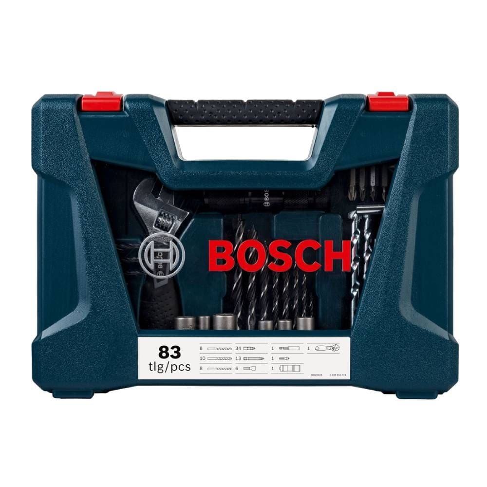 Kit de Pontas e Brocas em Titânio Bosch V-Line 83 peças