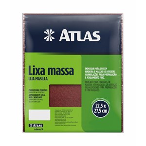 Lixa Massa e Madeira Grão 220 -  Atlas 10/220