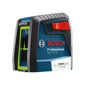 Nível Laser verde Bosch GLL 2-12 G alcance 12m Com Suporte