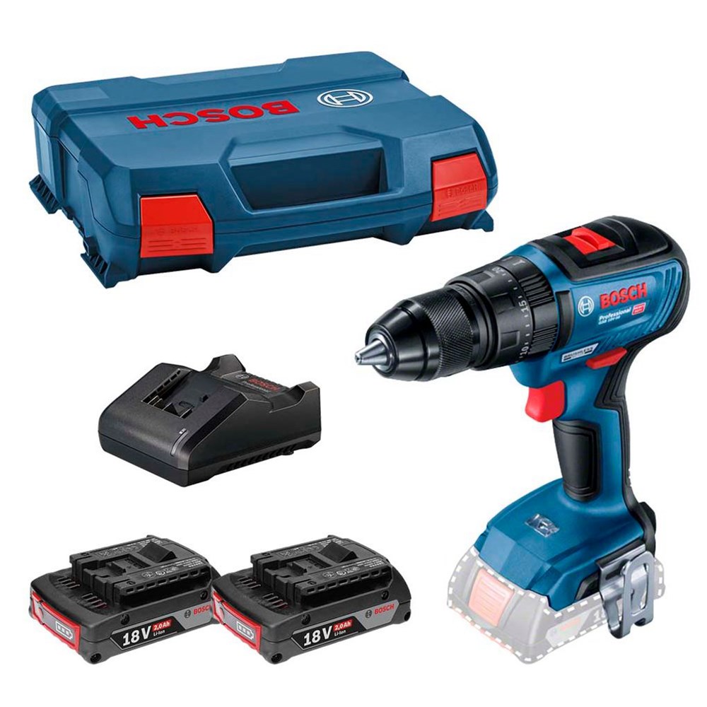 Parafusadeira e Furadeira de Impacto a Bateria 18V Motor Brushless GSB 18V-50 Bosch