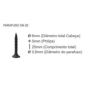 Parafuso GN 25 - Ourofix (Cento)