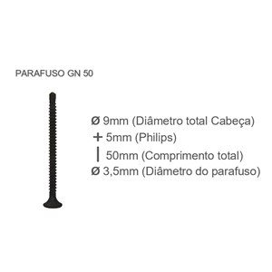 Parafuso GN50 Ponta Broca para Drywall (Cento)