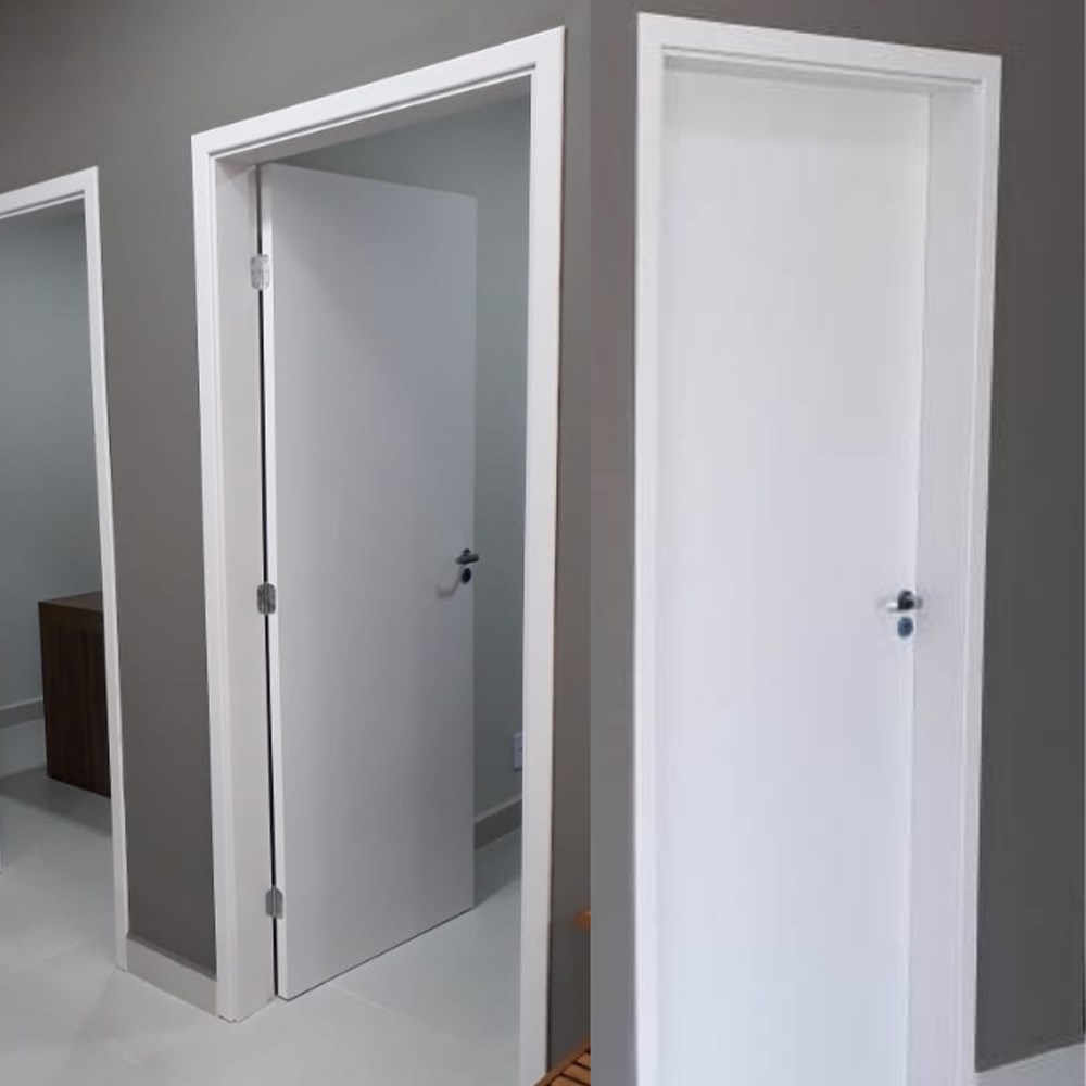 Porta Completa Para Drywall 2100 X 920 X 95 MM Abertura Para Esquerda Eucatex