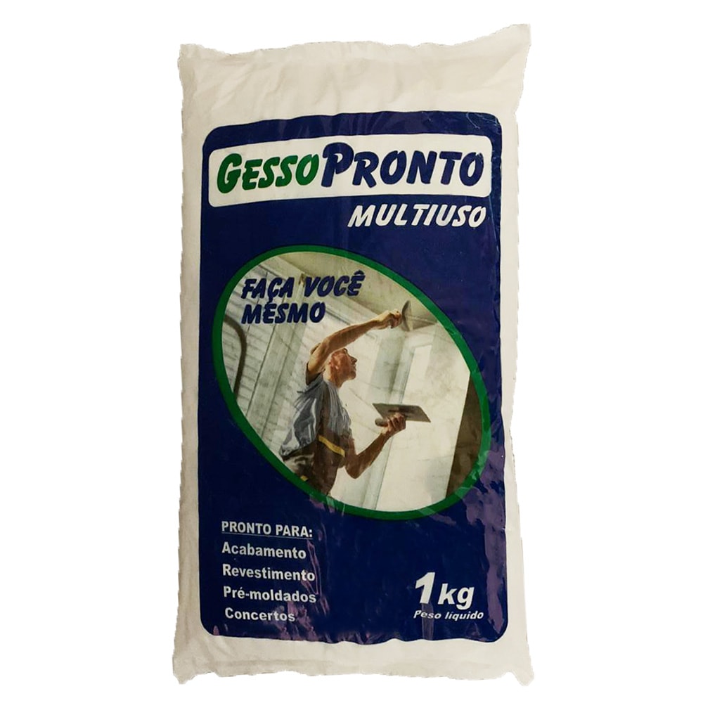 Saco Maiz 40 Kg Saco de Gesso Pronto em Pó - 1Kg - Gesso América - Artesana