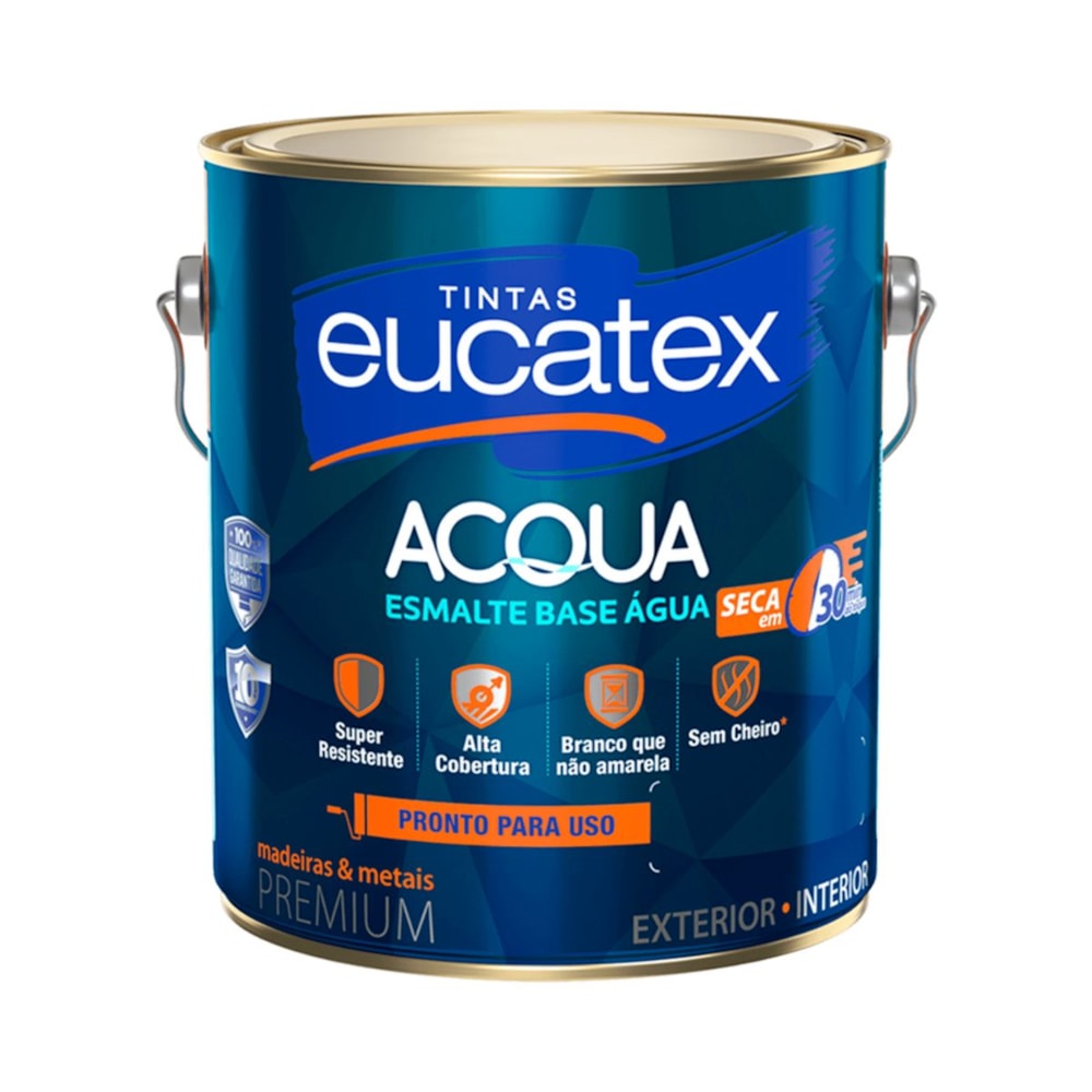 Tinta Esmalte Base Água Branco Acetinado 3,6L